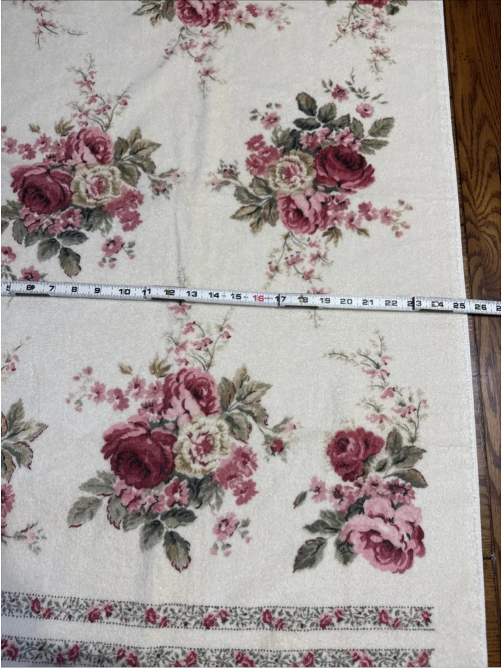 NEW Vintage Laura Ashley Lisalee Pink Rosebud Bath Towels Set 2 Revman Cotton